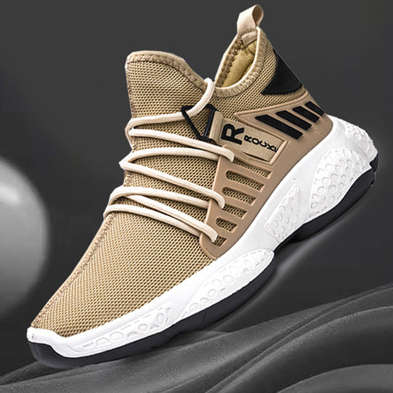 Duncan Ellery | White Mesh Sports Sneakers For Men