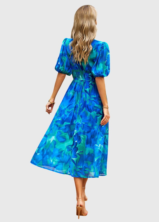 Bianca Moreau | Floral Summer Dress with Smocked Waist
