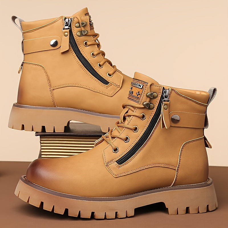 Duncan Ferris | Rugged Black Leather Combat Boots