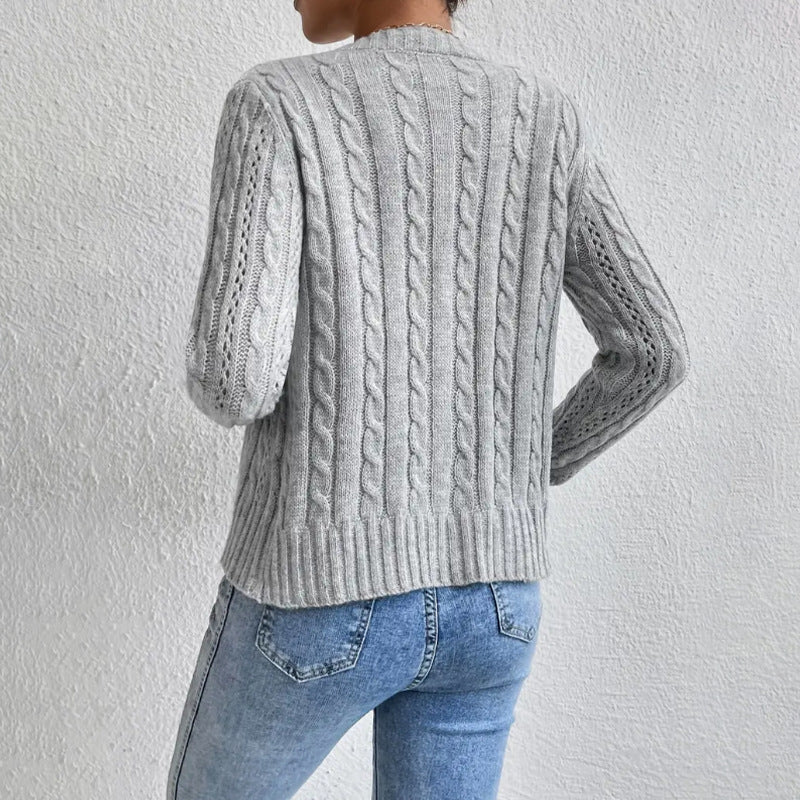 Isobel Marchant | Cable-Knit Button-Front Cardigan
