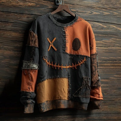 Callum Fairbanks | Pumpkin Bat Print Sweater For Men