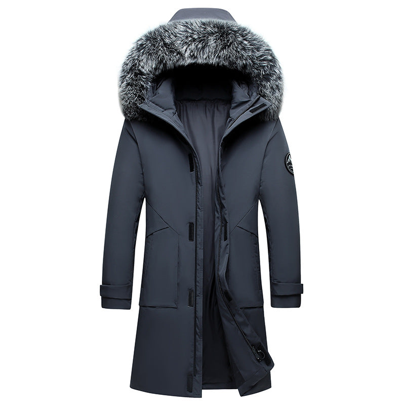 Roderick Blackthorn | Fur-Trim Mid-Length Mens Coat