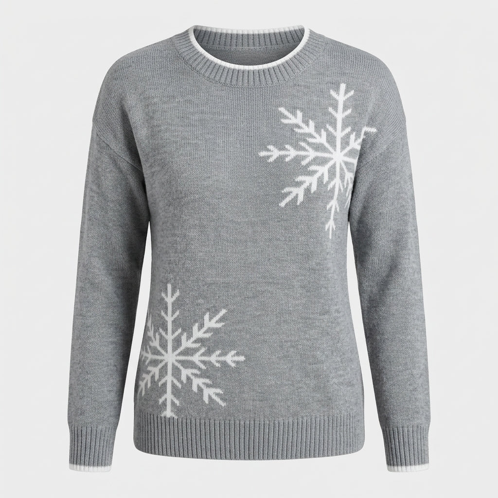Agnes Fairclough | Snowflake Crew Neck Knit Sweater