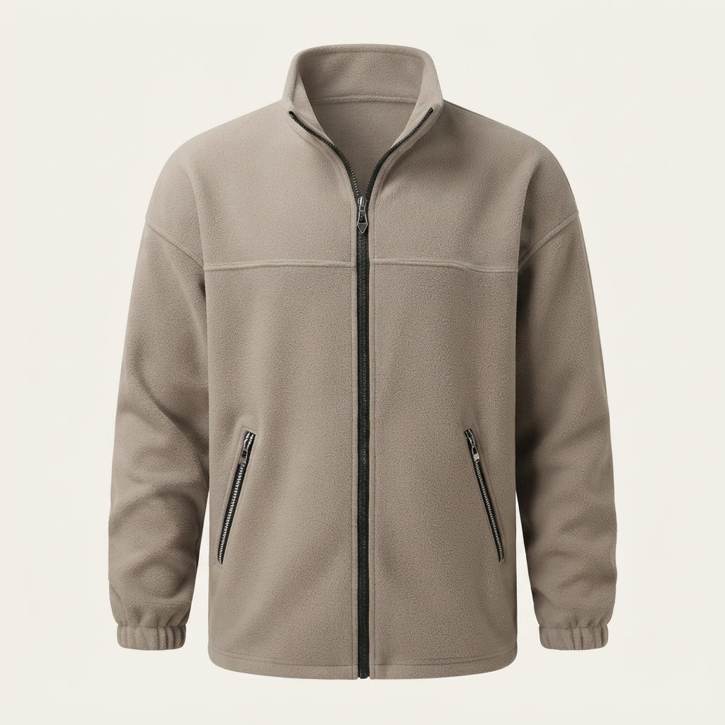 Alfie Merrick | Fleece Zip-Up Stand Collar Jacket
