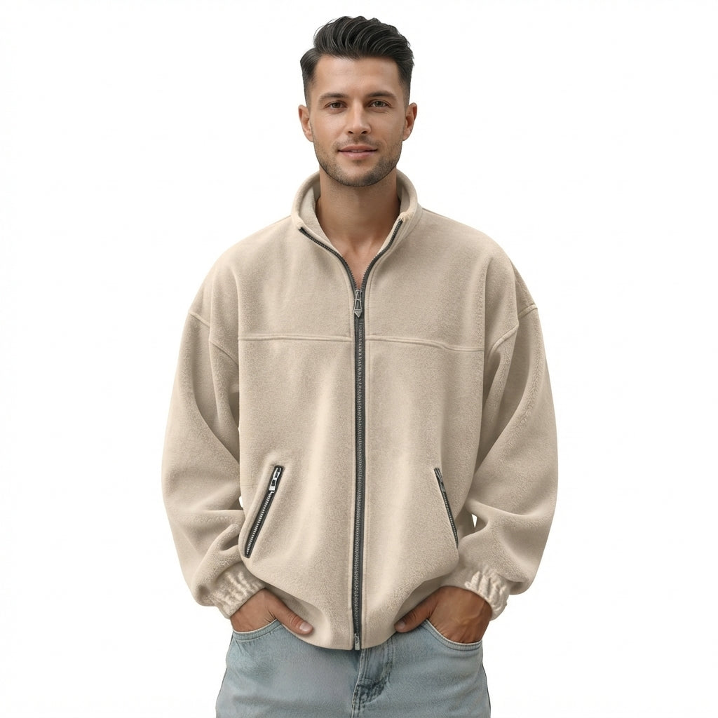 Alfie Merrick | Fleece Zip-Up Stand Collar Jacket