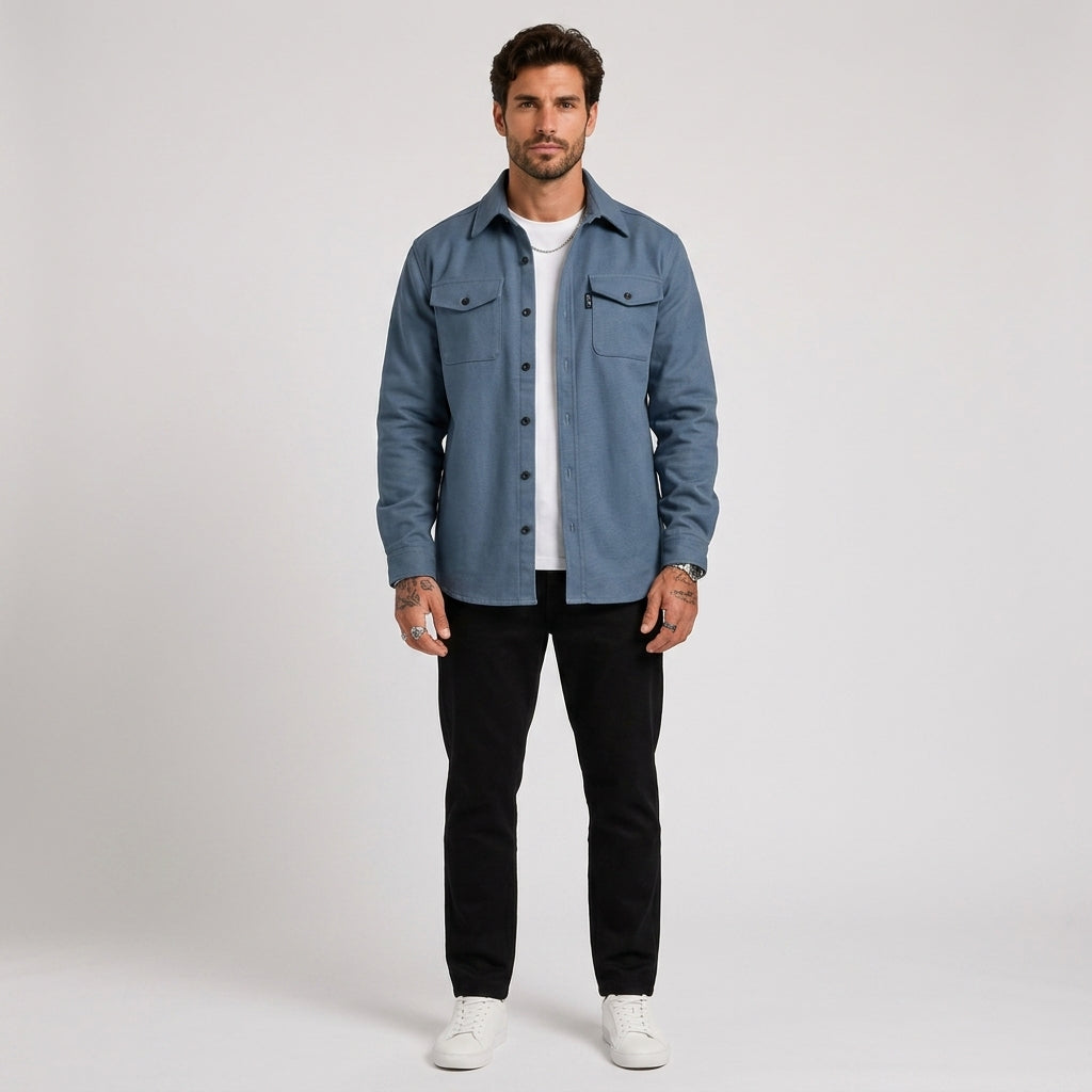 Alfie Robinson | Work Jacket With Chest Pockets For Men - Blue