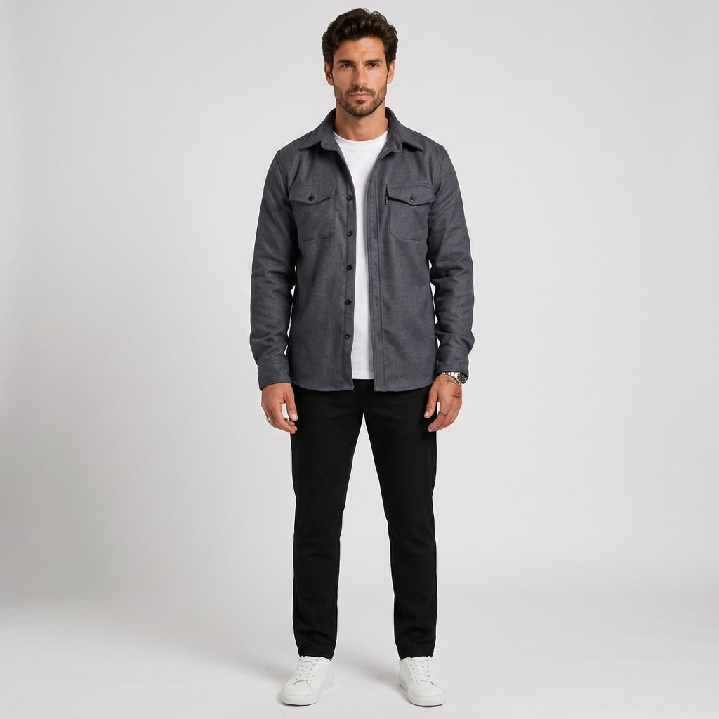 Alfie Robinson | Work Jacket With Chest Pockets For Men - Dark gray