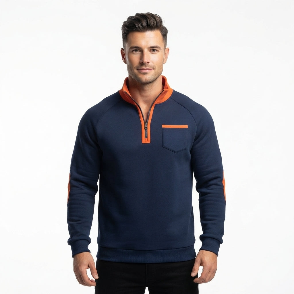 Alfie Sutton | Quarter-Zip Colour Block Pullover