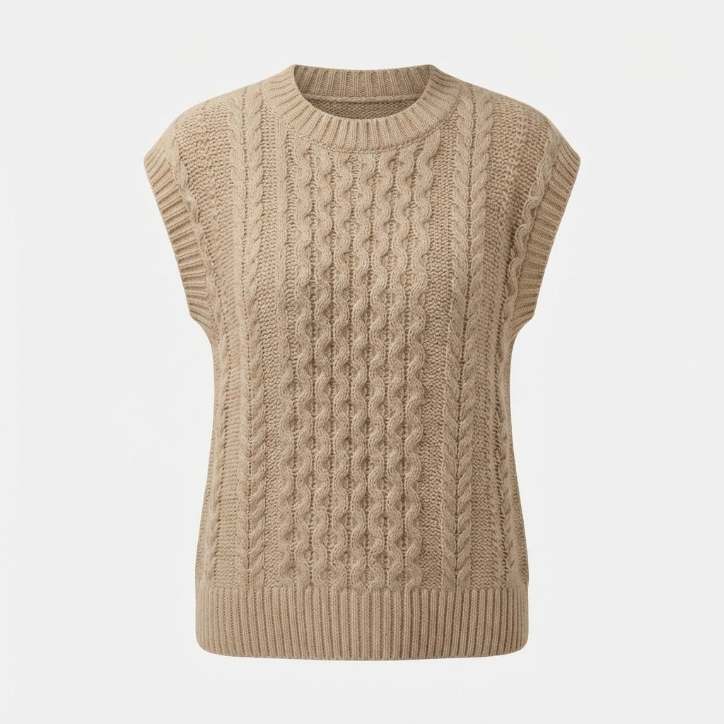 Alice Scott | Cozy Cable-Knit Sweater Vest