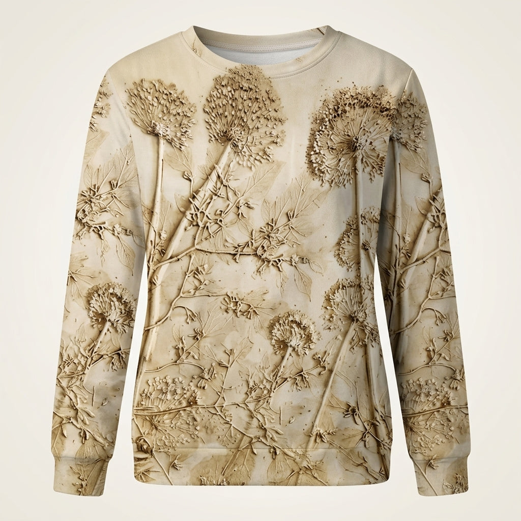 Amelia Foxton | 3D Floral Textured Long-Sleeve Top