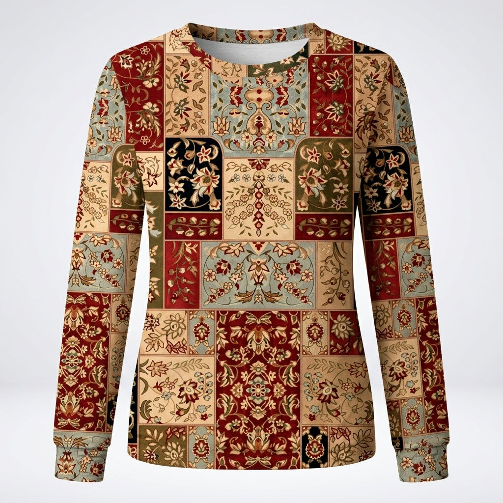 Amelia Foxton | 3D Floral Textured Long-Sleeve Top