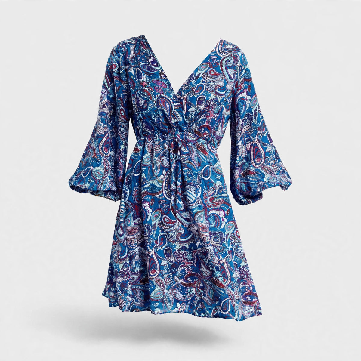 Rowena Colebrook | Paisley Print Bell Sleeve Wrap Dress