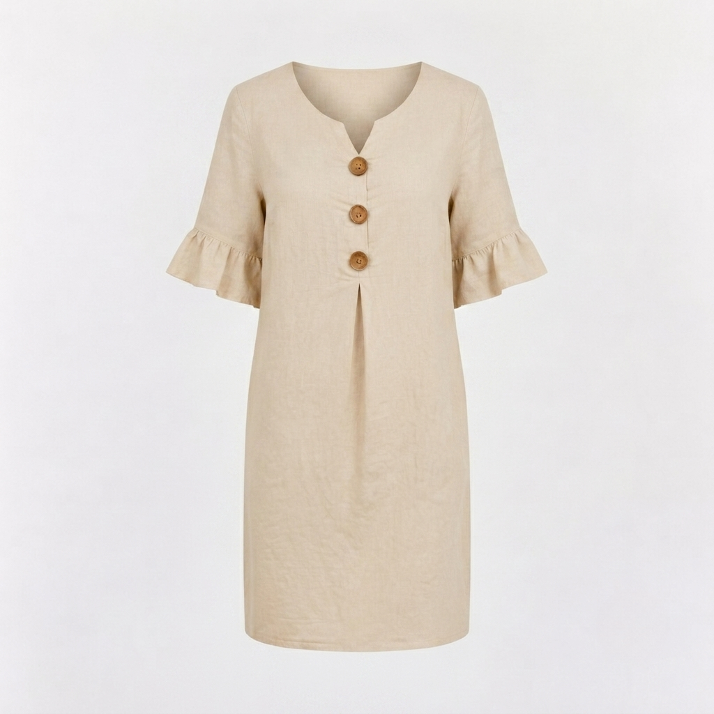 Amelia Whitmore | Casual Button Midi Dress For Women