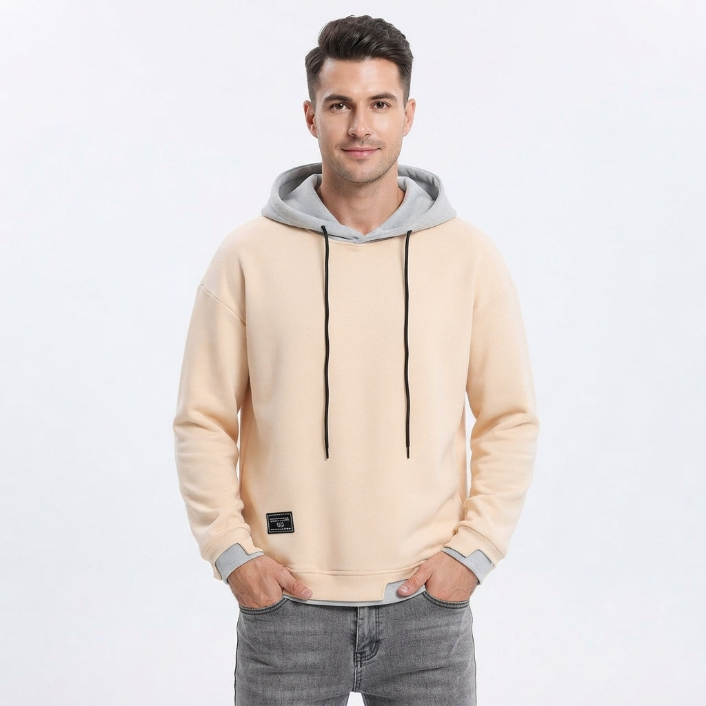 Angus Beaumont | Colour-Block Hooded Sweatshirt for Men