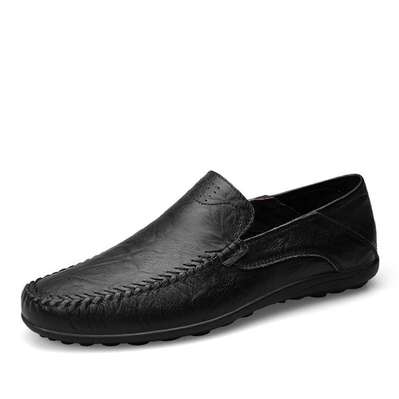 Nathaniel Prescott | Handstitched Leather Loafers With Woven Detail