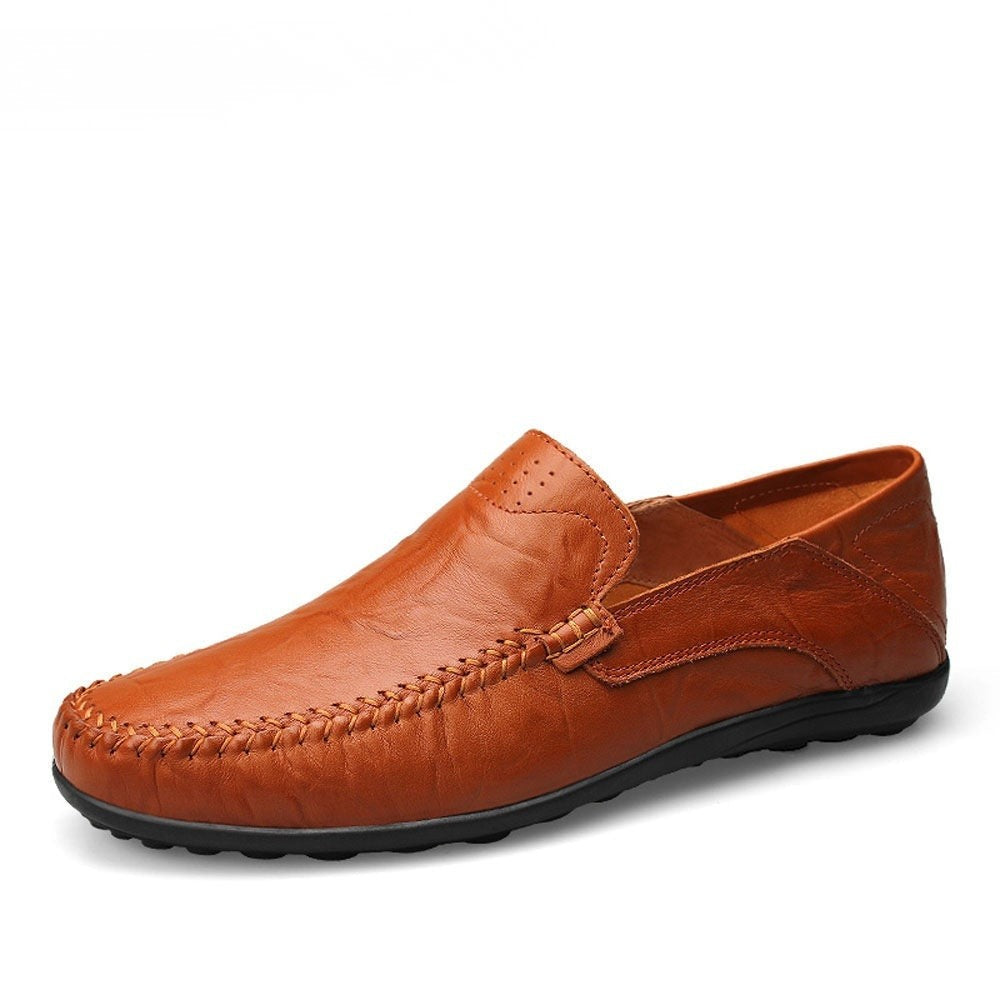 Nathaniel Prescott | Handstitched Leather Loafers With Woven Detail