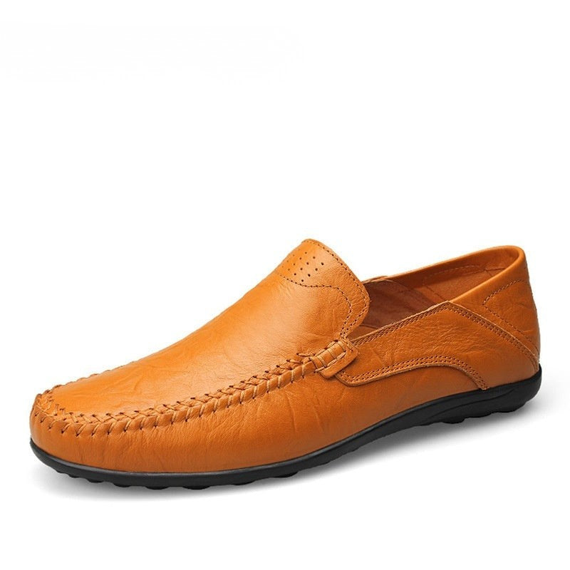 Nathaniel Prescott | Handstitched Leather Loafers With Woven Detail