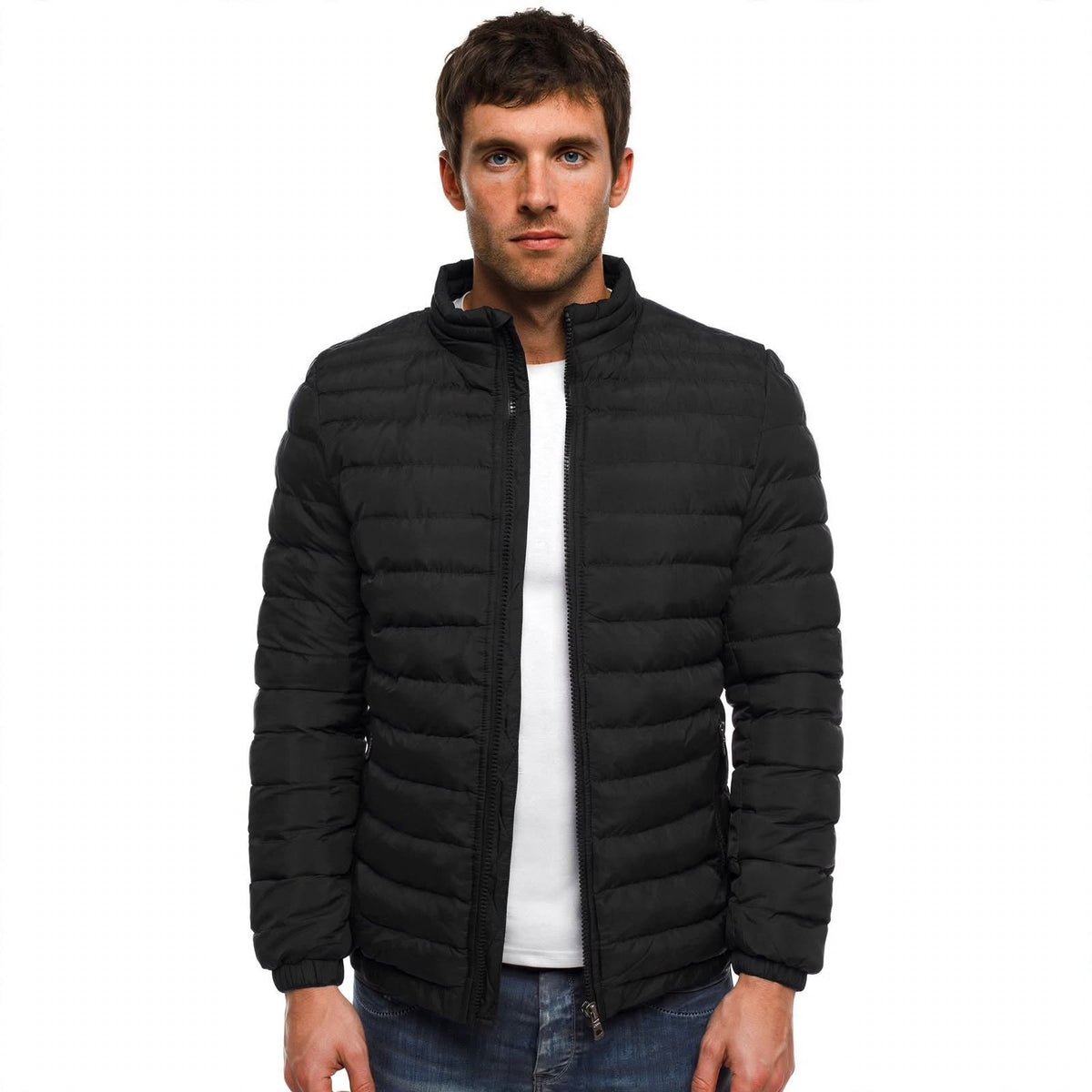 Douglas Merrick | Quilted Mens Jacket With Zip-Up Front