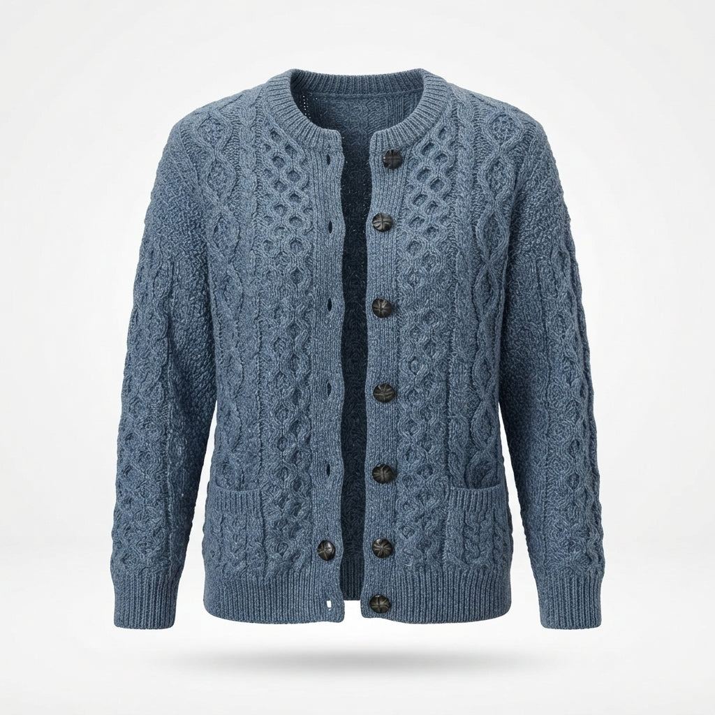 Annabel Winterbourne | Textured Button-Front Cardigan