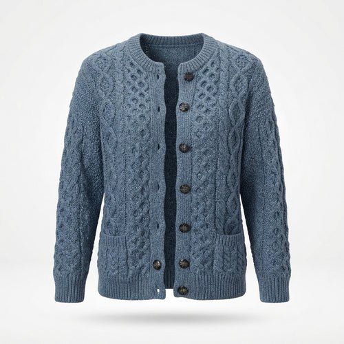 Annabel Winterbourne | Textured Button-Front Cardigan