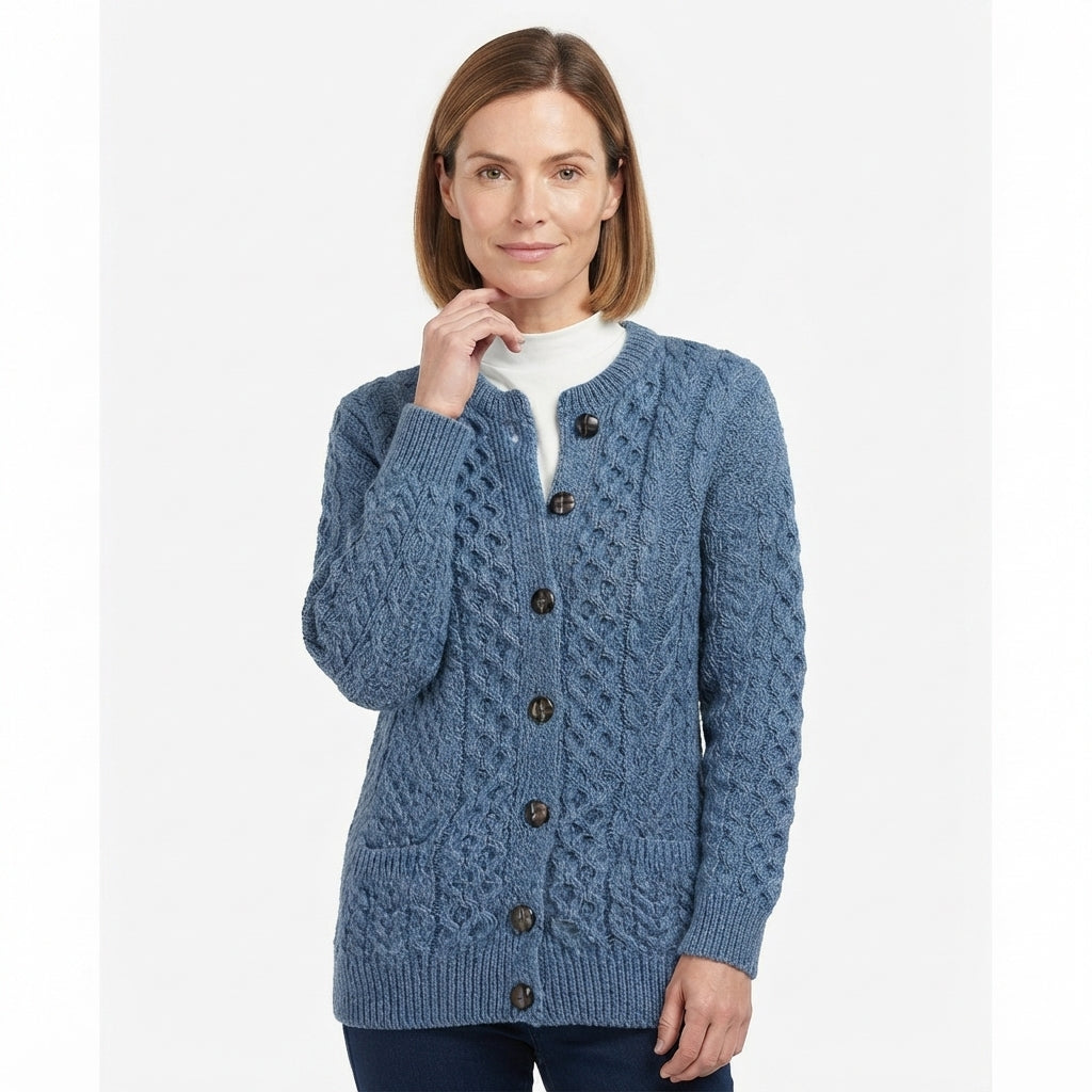 Annabel Winterbourne | Textured Button-Front Cardigan
