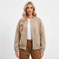 Arabella Robinson | Quilted Textured Zip-Up Jacket for Women