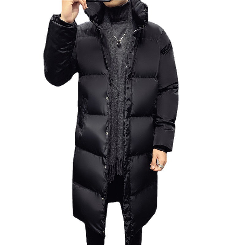 Rowan Kettering | Longline Puffer Mens Coat with Stand Collar