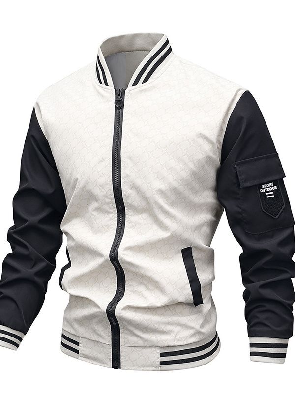 Barnaby Osgood | Colour-Block Mens Jacket With Varsity Trim