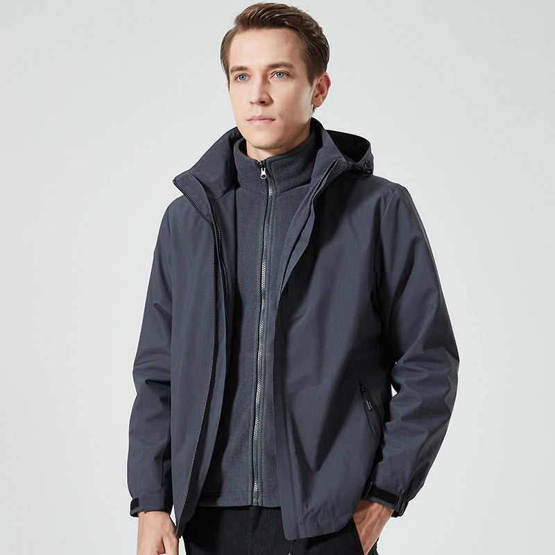 Jonathan Pembridge | Hooded Navy Mens Jacket