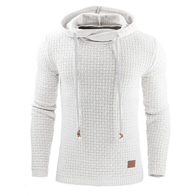 George Evans | Textured Knit Hooded Sweatshirt for Men