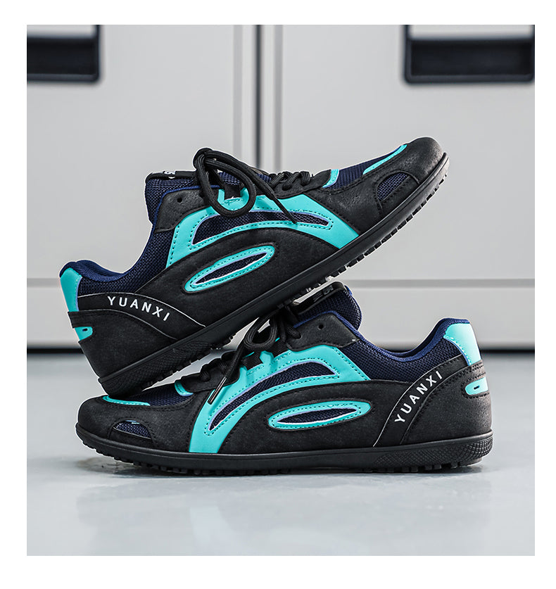 Graham Ridley | Retro Platform Trainers With Teal Accents