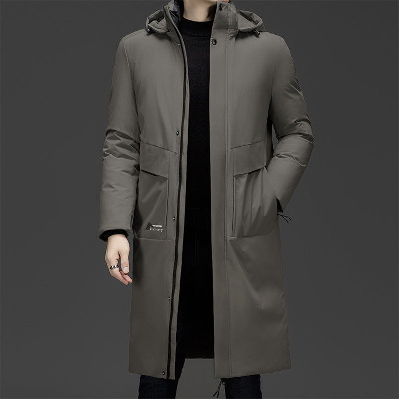 Nathaniel Fletcher | Long Hooded Puffer Jacket for Men