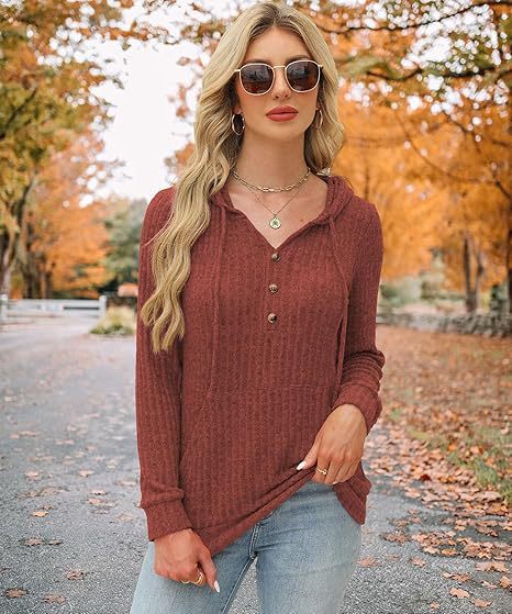 Priscilla Hawthorne | Ribbed Knit Button-Up Hoodie Sweater