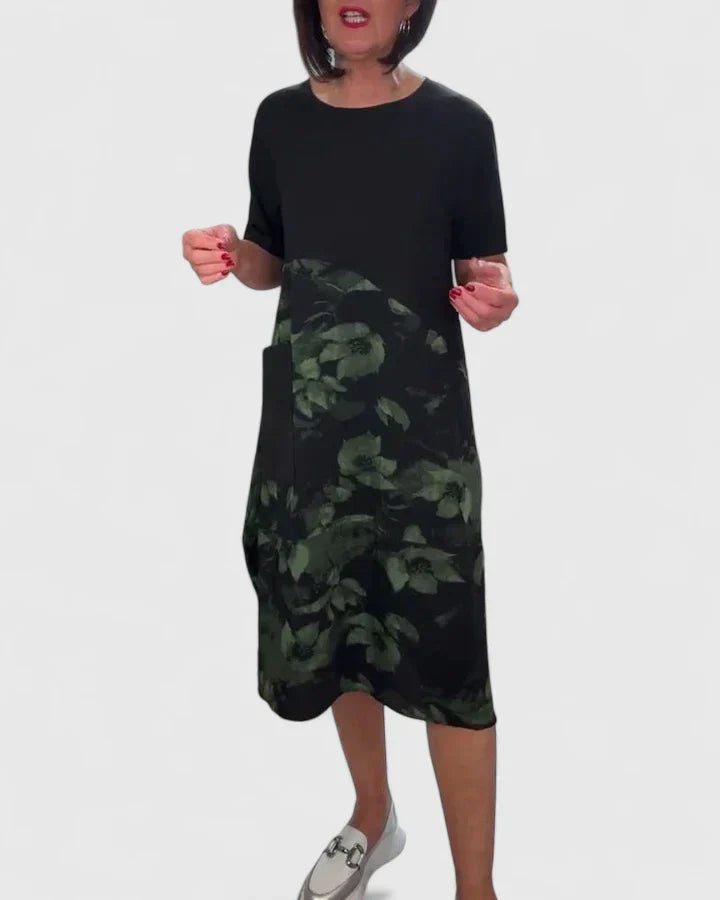 Florence Whitmore | Floral Patchwork Midi Dress
