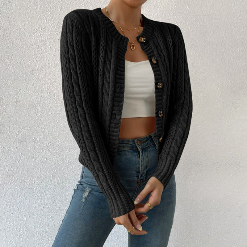 Isobel Marchant | Cable-Knit Button-Front Cardigan