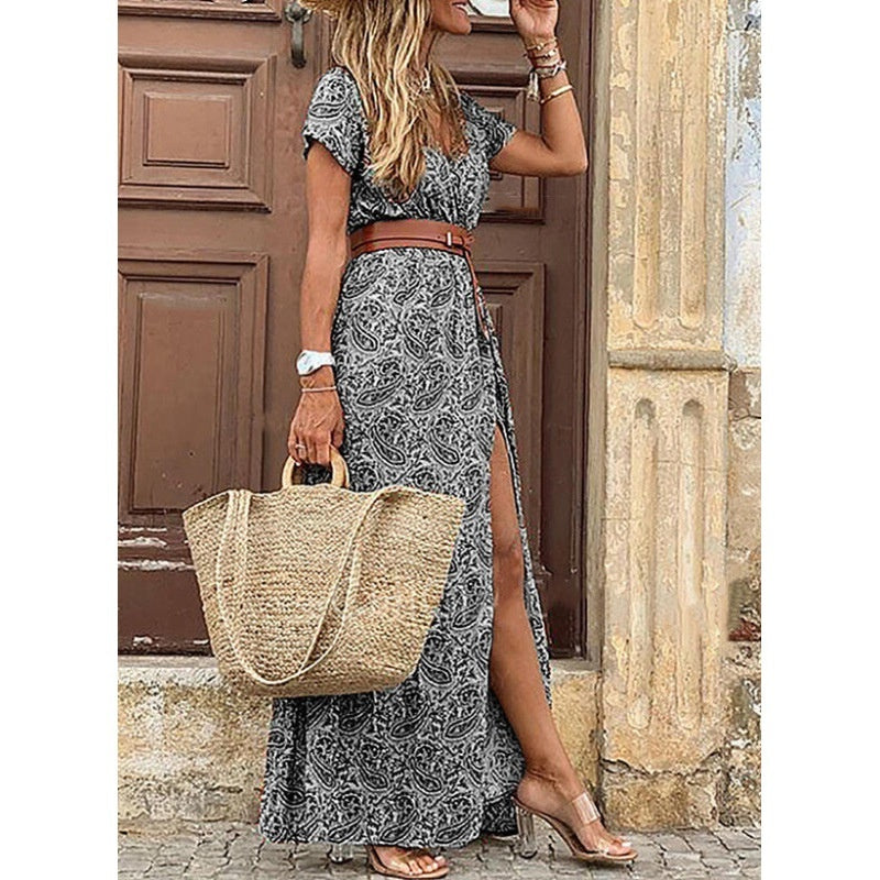 Daisy Merton | Paisley Print Maxi Dress With Wrap Front