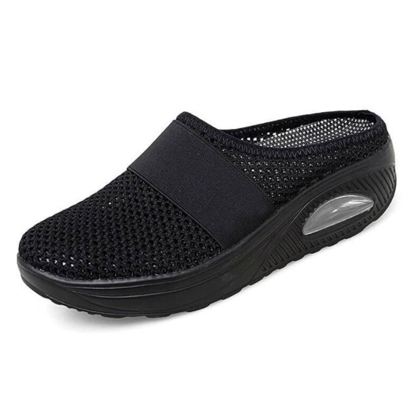 Cecily Hartwell | Mesh Slip-On Slippers With Platform Sole