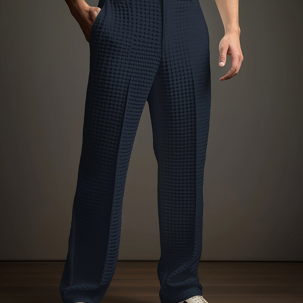 Thomas Wood | Relaxed Textured Trousers For Men