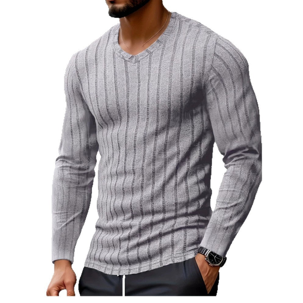 Marcus Fenholt | Ribbed V-Neck Knit Sweater