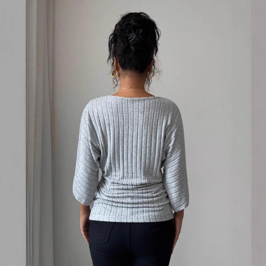 Daisy Edwards | Ribbed Knit V-Neck Top