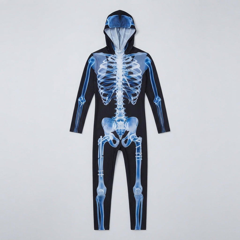 Edmund Thorpe | Skeleton Print Catsuit Halloween Costume For Men