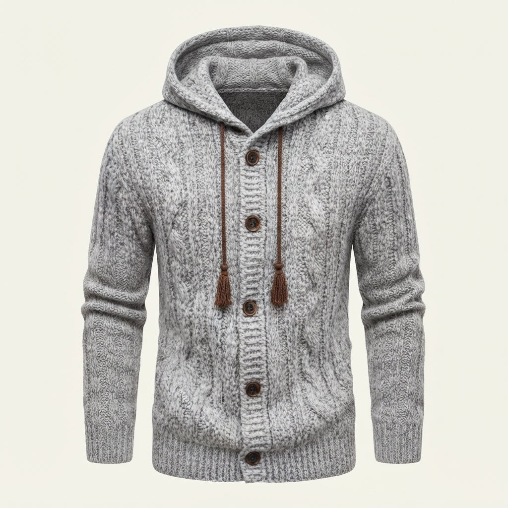 Barnaby Winstanley | Cable-Knit Hooded Cardigan for Men