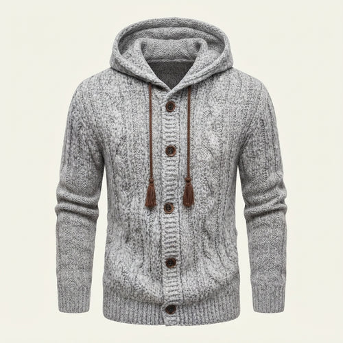Barnaby Winstanley | Cable-Knit Hooded Cardigan for Men