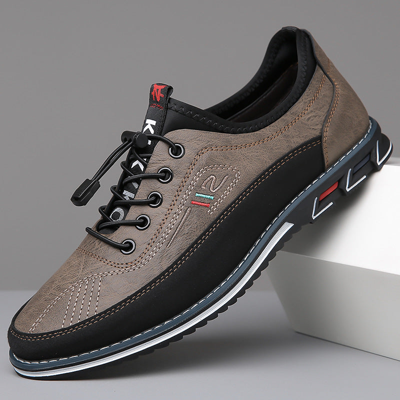 Men's Leather Oxford Shoes - Marrone Chiaro