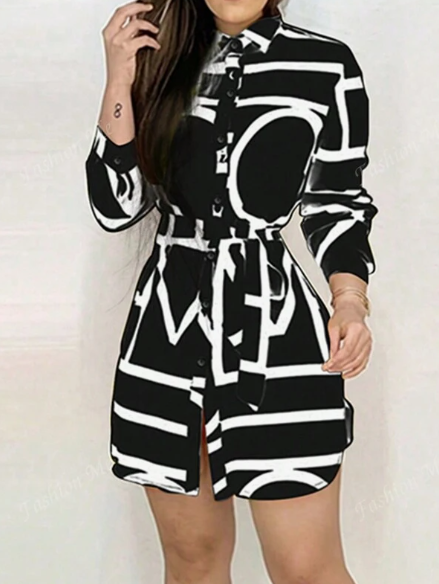 Eleanor Hartley | Printed Button-Front Shirt Dress