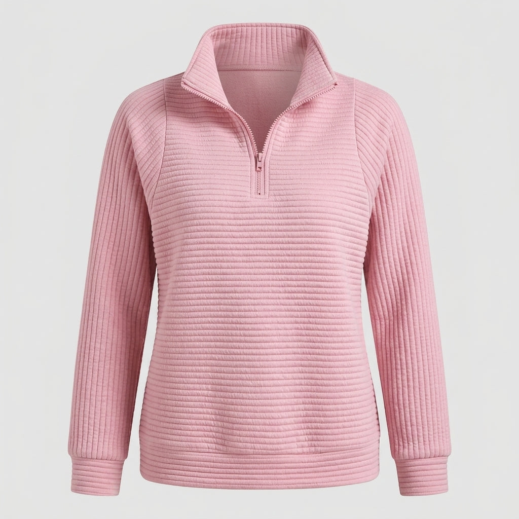 Bethany Marlow | Ribbed Half-Zip Pullover For Women