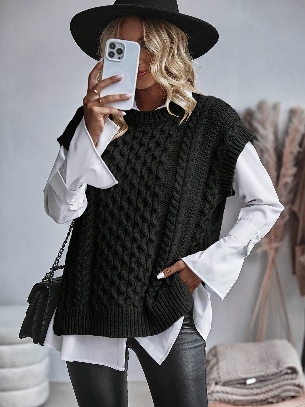 Alice Scott | Cozy Cable-Knit Sweater Vest