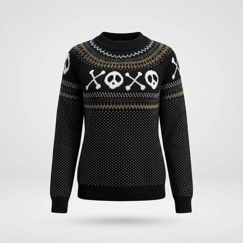 Imogen Halloway | Skull & Crossbones Halloween Sweater For Women