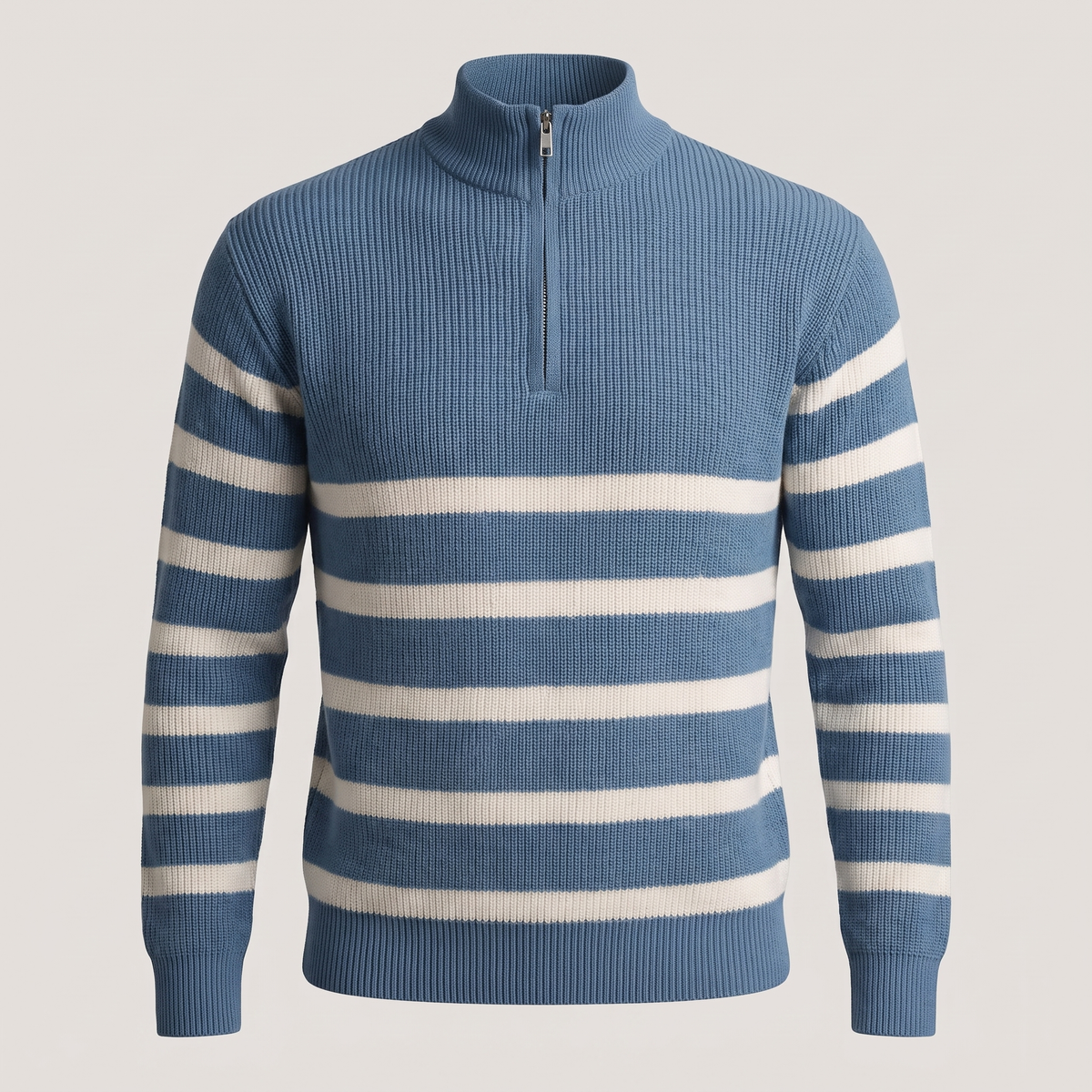 Rhys Calderwood | Striped Half-Zip Sweater