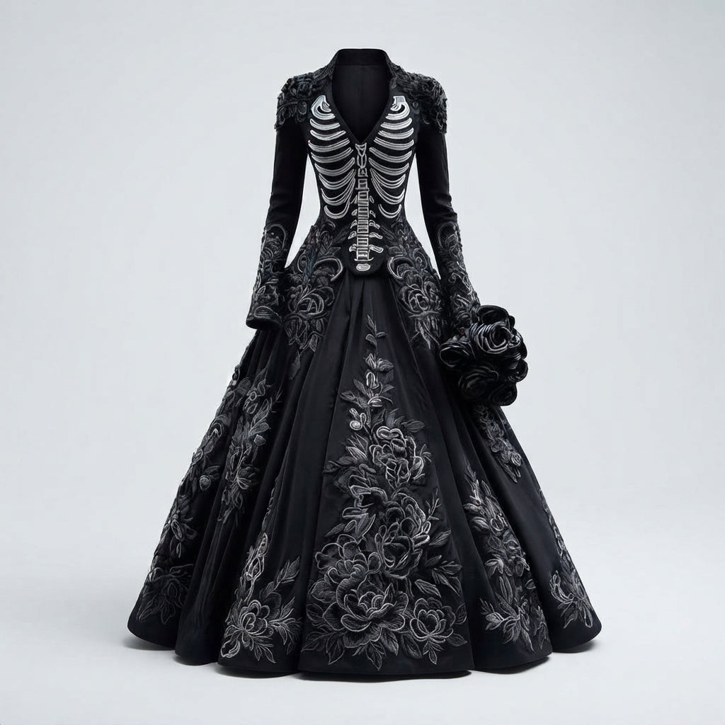 Harriet Sorrell | Skeleton Halloween Costume Gown For Women
